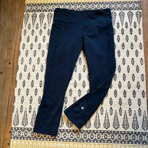 Lulu lemon 3/4 navy yoga pants